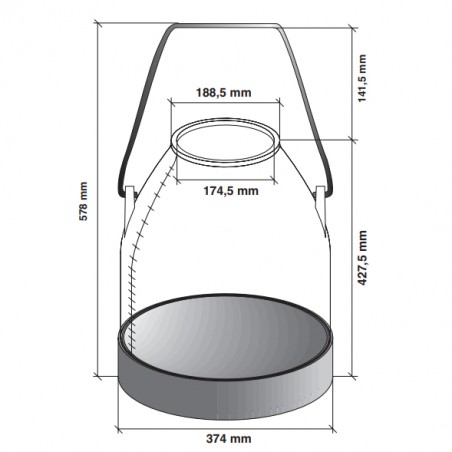Secchio mungitore professionale